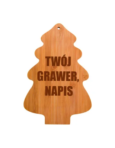 GRAWEROWANA deska do krojenia choinka świąteczna firmowa Z TWOIM LOGO 25szt