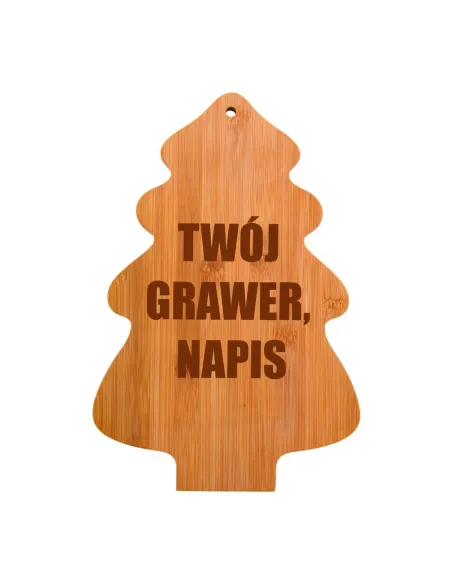 GRAWEROWANA deska do krojenia choinka świąteczna firmowa Z TWOIM LOGO 25szt