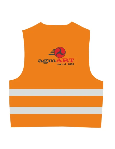 Kamizelki odblaskowe z nadrukiem tył 100 szt