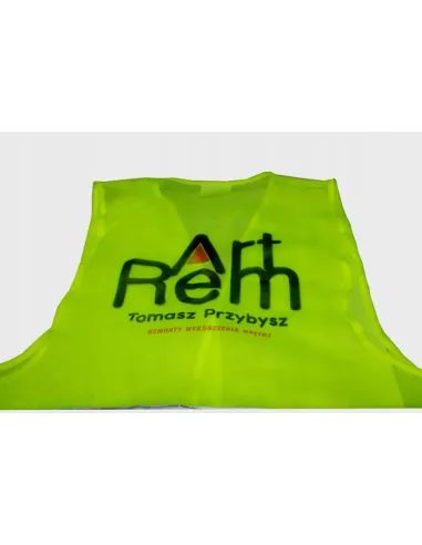 Kamizelki odblaskowe dziecięce logo nadruk tył 20 szt
