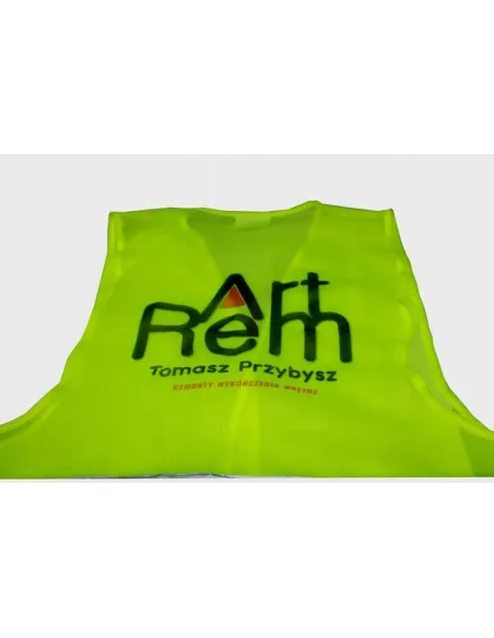 Kamizelki odblaskowe dziecięce logo nadruk tył 50 szt