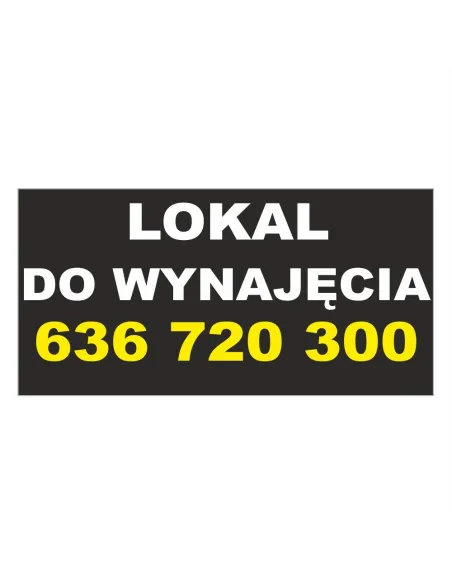Baner reklamowy gotowe wzory banerów - Lokal do wynajęcia