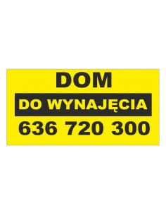 Baner reklamowy gotowe wzory banerów - Dom do wynajęcia