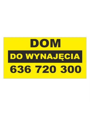 Baner reklamowy gotowe wzory banerów - Dom do wynajęcia