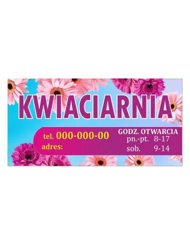 Baner reklamowy gotowe wzory banerów - Kwiaciarnia