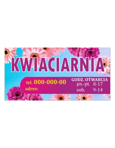Baner reklamowy gotowe wzory banerów - Kwiaciarnia