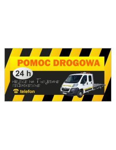 gotowy baner POMOC DROGOWA reklama plandeka