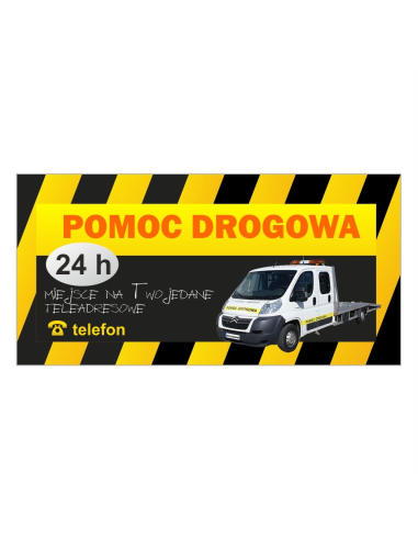 gotowy baner POMOC DROGOWA reklama plandeka