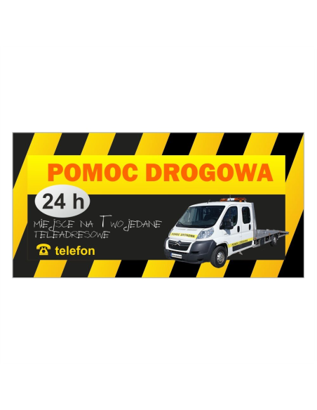 gotowy baner POMOC DROGOWA reklama plandeka
