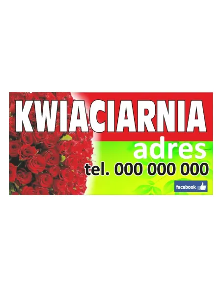 Baner reklamowy gotowe wzory banerów - Kwiaciarnia