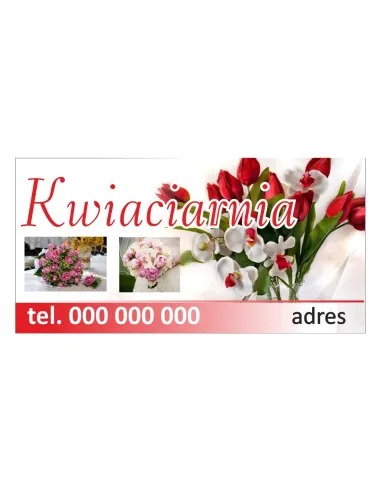 Baner reklamowy gotowe wzory banerów - Kwiaciarnia
