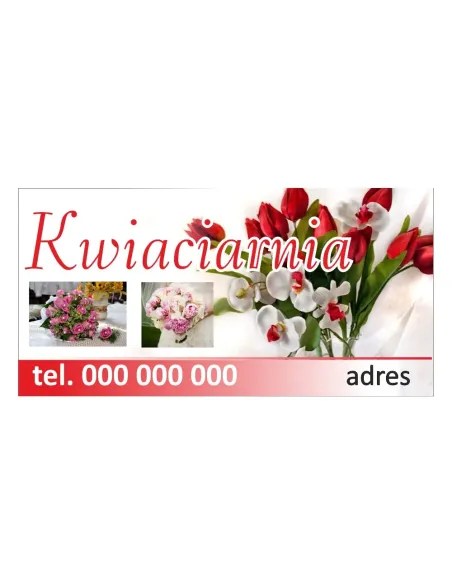 Baner reklamowy gotowe wzory banerów - Kwiaciarnia