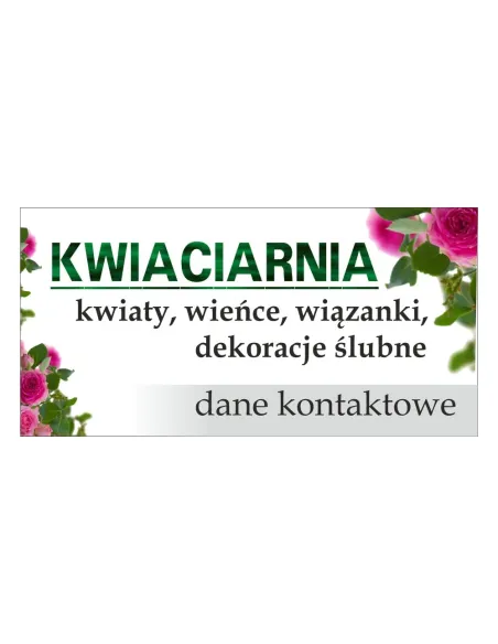 Baner reklamowy gotowe wzory banerów - Kwiaciarnia