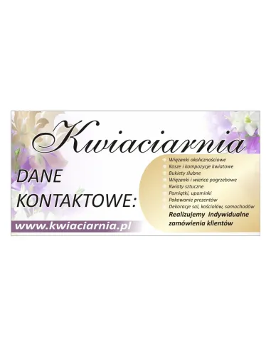 Baner reklamowy gotowe wzory banerów - Kwiaciarnia