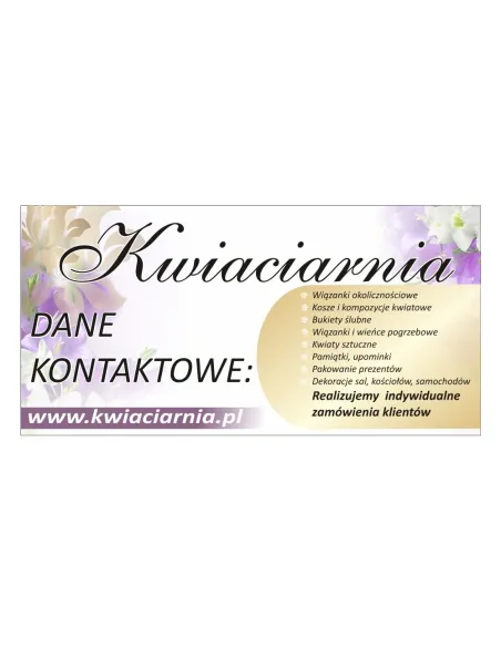 Baner reklamowy gotowe wzory banerów - Kwiaciarnia