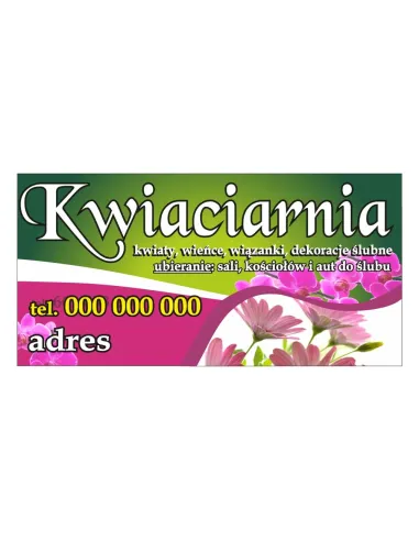 Baner reklamowy gotowe wzory banerów - Kwiaciarnia