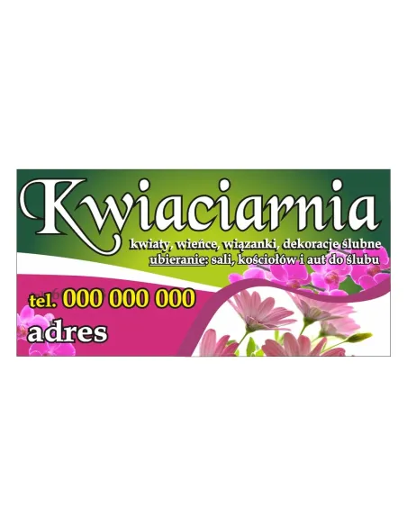 Baner reklamowy gotowe wzory banerów - Kwiaciarnia