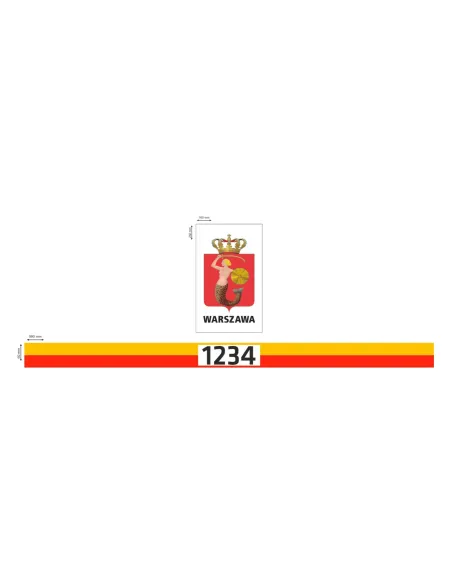 NAKLEJKI MAGENTYCZNE oznaczenie TAXI Warszawa