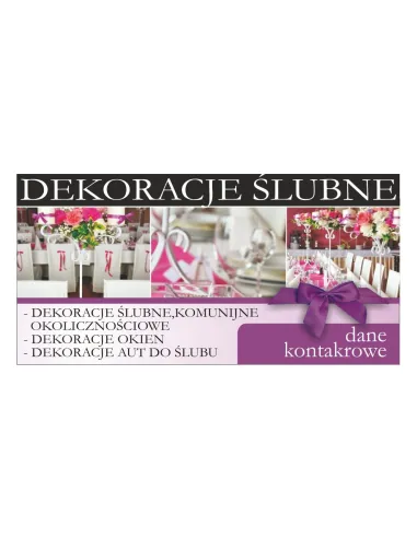 Baner reklamowy gotowe wzory banerów - Dekoracje ślubne