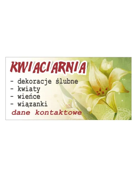 Baner reklamowy gotowe wzory banerów - Kwiaciarnia
