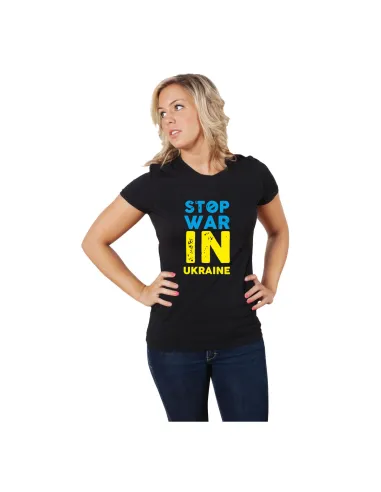 Koszulka z nadrukiem STOP WARIN UKRAINE