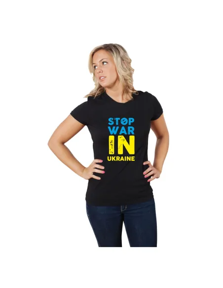 Koszulka z nadrukiem STOP WARIN UKRAINE