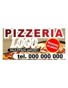 Baner reklamowy gotowe wzory banerów - Pizzeria