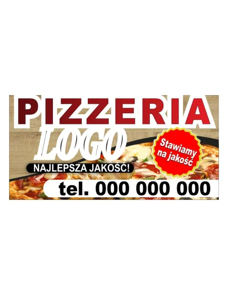 Baner reklamowy gotowe wzory banerów - Pizzeria