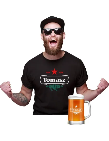 Koszulka + Kufel PREZENT na URODZINY 30 40 50 60