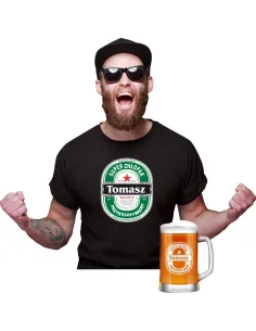 Koszulka + Kufel PREZENT na URODZINY 30 40 50 60