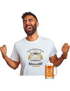 Koszulka + Kufel PREZENT na URODZINY 30 40 50 60