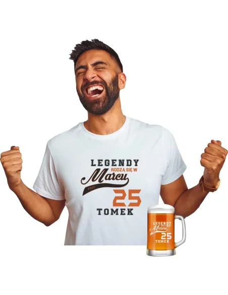 Koszulka + Kufel PREZENT na URODZINY 30 40 50 60