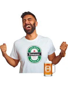 Koszulka + Kufel PREZENT na URODZINY 30 40 50 60