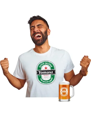 Koszulka + Kufel PREZENT na URODZINY 30 40 50 60