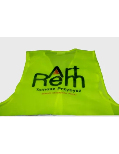 Kamizelki odblaskowe z nadrukiem tył/przód 100 szt