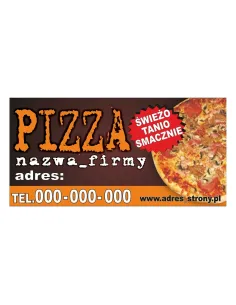 Baner reklamowy gotowe wzory banerów - Pizza
