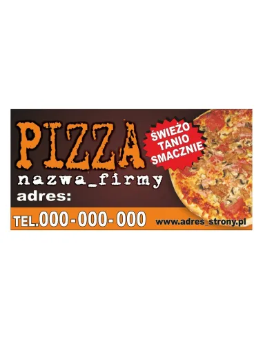 Baner reklamowy gotowe wzory banerów - Pizza