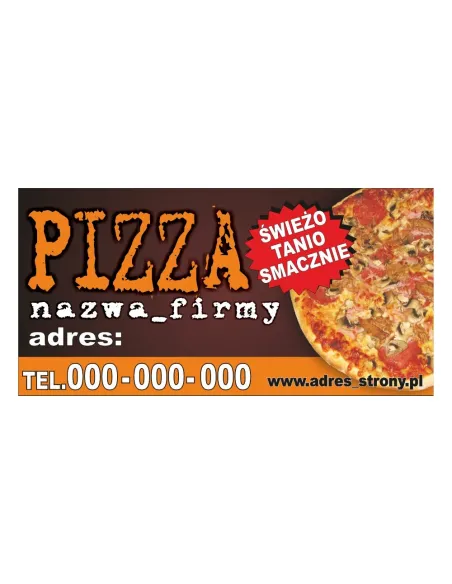 Baner reklamowy gotowe wzory banerów - Pizza