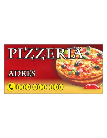Baner reklamowy gotowe wzory banerów - Pizzeria