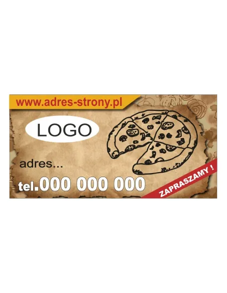Baner reklamowy gotowe wzory banerów - Pizzeria