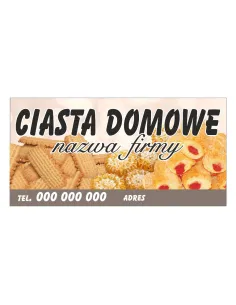 Baner reklamowy gotowe wzory banerów - Ciasta domowe