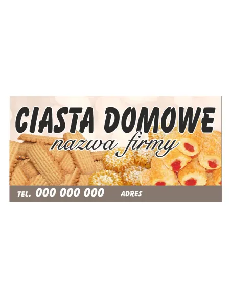 Baner reklamowy gotowe wzory banerów - Ciasta domowe