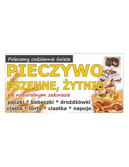 Baner reklamowy gotowe wzory banerów - Pieczywo pszenne, żytnie