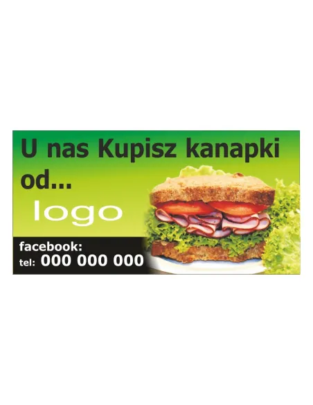 Baner reklamowy gotowe wzory banerów - U nas kupisz kanapki od...