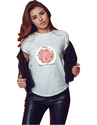 Koszulka z imieniem PREZENT BĘDZIESZ CUDOWNĄ MAMĄ