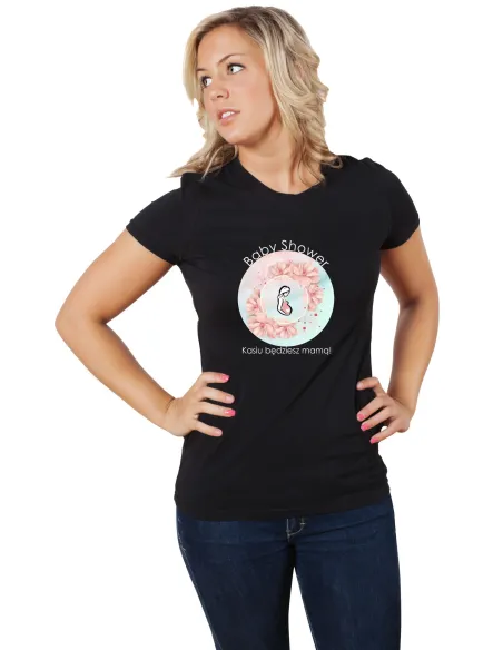 Koszulka z imieniem napis PREZENT BĘDZIESZ MAMĄ
