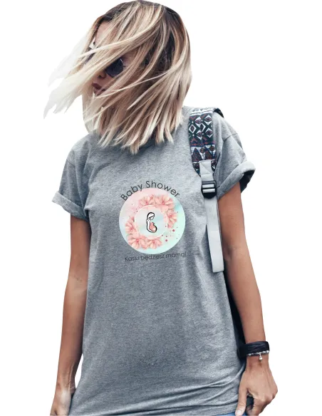 Koszulka z imieniem PREZENT dla mamy BABY SHOWER