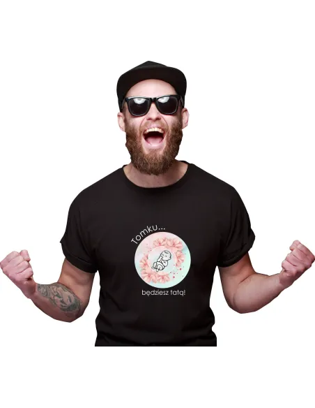 Koszulka z nadrukiem napis dla TATY DZIECKO