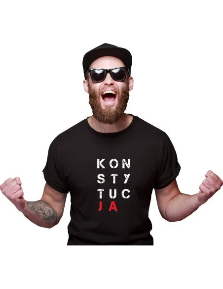 Koszulka z nadrukiem na PREZENT napis KONSTYTUCJA