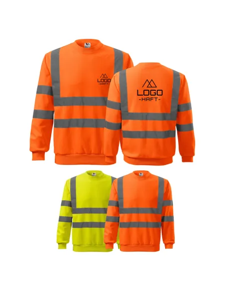 BLUZA ROBOCZA ODBLASKOWA z własnym HAFTEM NADRUK